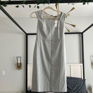 Grey and white plaid dress